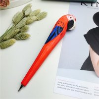 红鹦鹉 木制动物笔木雕笔