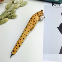 花豹 木制动物笔木雕笔