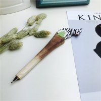 小斑马 木制动物笔木雕笔