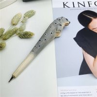 海豹 木制动物笔木雕笔