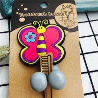 Q版蝴蝶 创意吸盘吸墙牙刷架