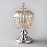 西式现代风格玻璃糖果罐摆件家居装饰摆件