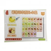 儿童魔术贴拼图-看图识字系列-水果