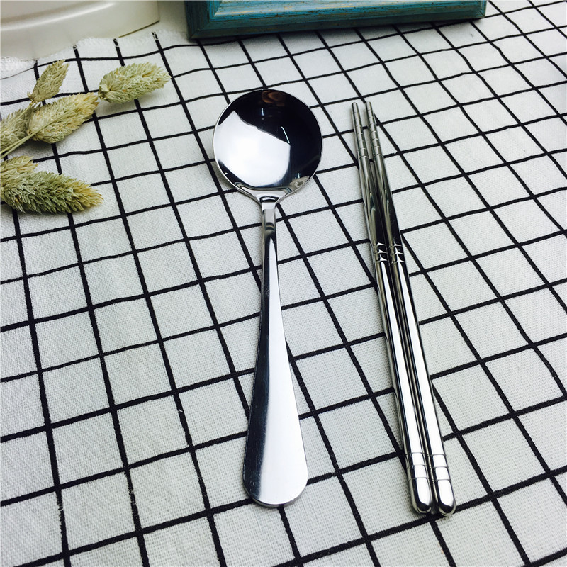 学生不锈钢便携式餐具套装创意叉勺筷子可爱套装儿童旅行餐具1