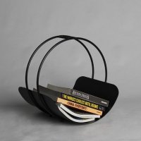 欧式金属Ring bookrack圆环黒色杂志篮摆件家居装饰摆件