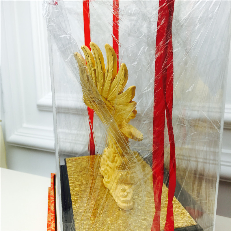 中式风水绒沙金工艺大展宏图金鹰装饰摆件 生日贺寿喜庆婚宴礼物3