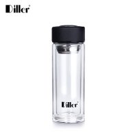 Diller 办公商务款带茶漏高硼硅玻璃杯子加工定制男女玻璃杯 可定制logo 耐高温玻璃杯