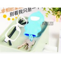 简约创意日本娃娃公仔硅胶收纳钥匙包