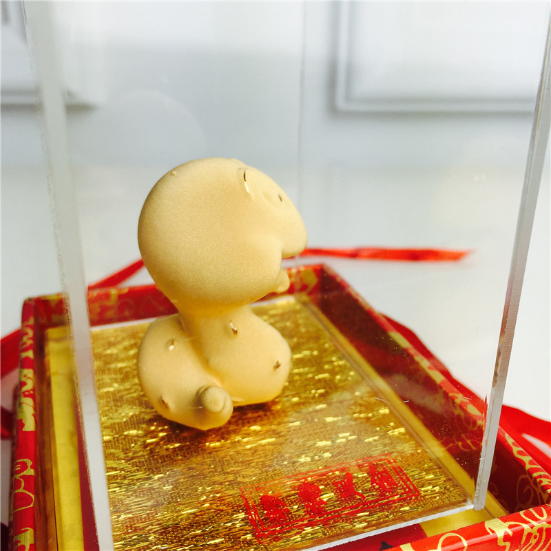 中式风水绒沙金工艺装饰摆件 生日贺寿喜庆婚宴礼物5