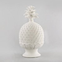 简约汉白玉菠萝造型摆件书房客厅装饰