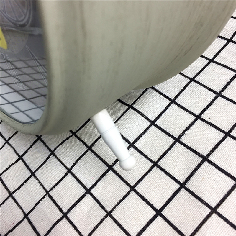 简约灰色静音床头打铃钟闹钟 桌面个性创意时钟2