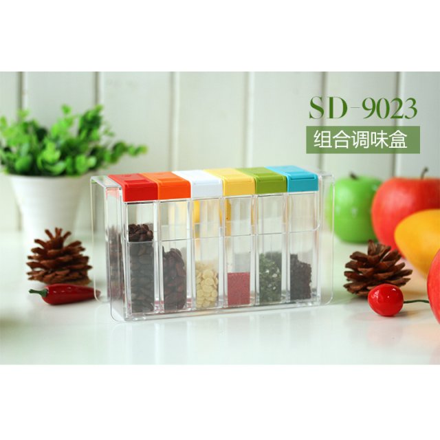 时代良品 组合调味盒6件套 调料盒 食品级材料调料罐 调味瓶6个
