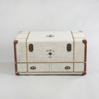 欧式简约高档木质麻布收纳大箱（不含税）