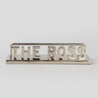 简约钛合金THE BOSS字母造型摆件客厅餐厅装饰（不含税）