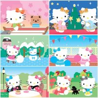 MELON新品24/48/100片儿童拼图益智hello kitty拼图可爱萌萌哒