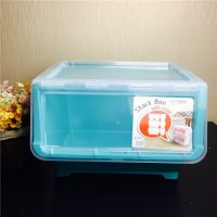 E-627 蓝色家居塑料衣物收纳箱杂物箱储物箱置物箱