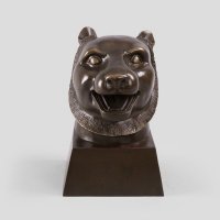 中式高档铜制故宫兽首大（虎）铜像摆件客厅酒店装饰