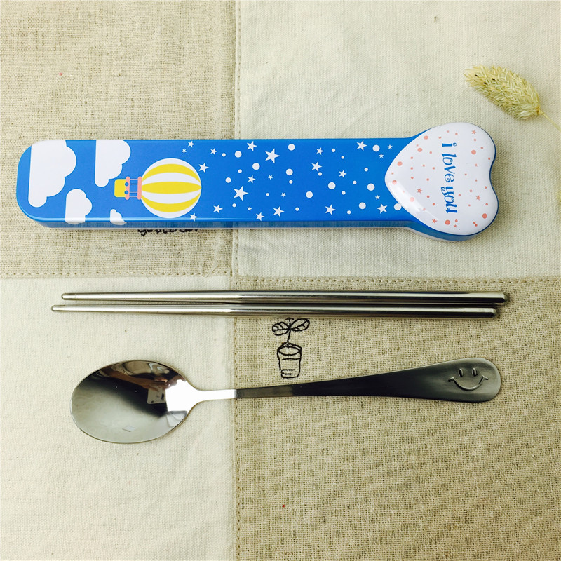 不锈钢便携餐具筷勺套装筷子勺子叉子实用便携餐具2
