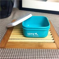 E-1231ECO 简约安全环保家居密封盒便携餐盒饭盒200ml蓝色