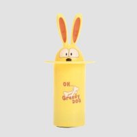 创意客厅房间塑胶黄色自动自动小狗牙签盒1019
