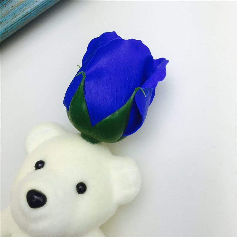 蓝色爆款玫瑰香皂花束礼盒康乃馨肥皂花批发情人节母亲节生日礼品厂家3