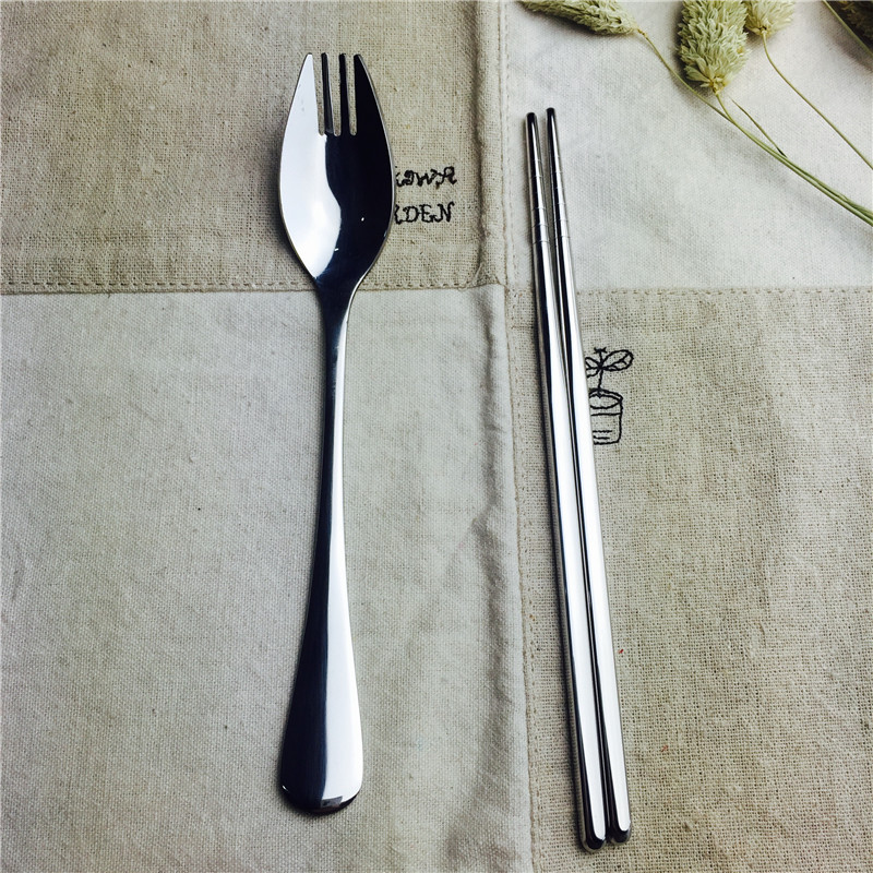 不锈钢便携餐具套装筷子叉子实用便携餐具1