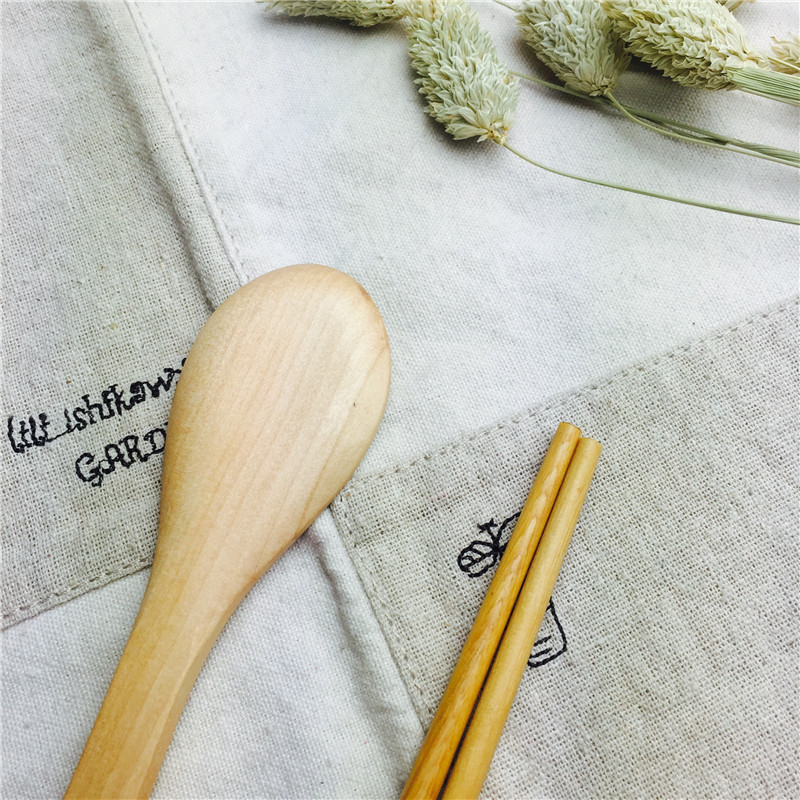 木质便携餐具筷勺套装筷子勺子实用便携餐具5