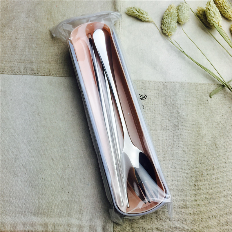 不锈钢便携餐具套装筷子叉子实用便携餐具3
