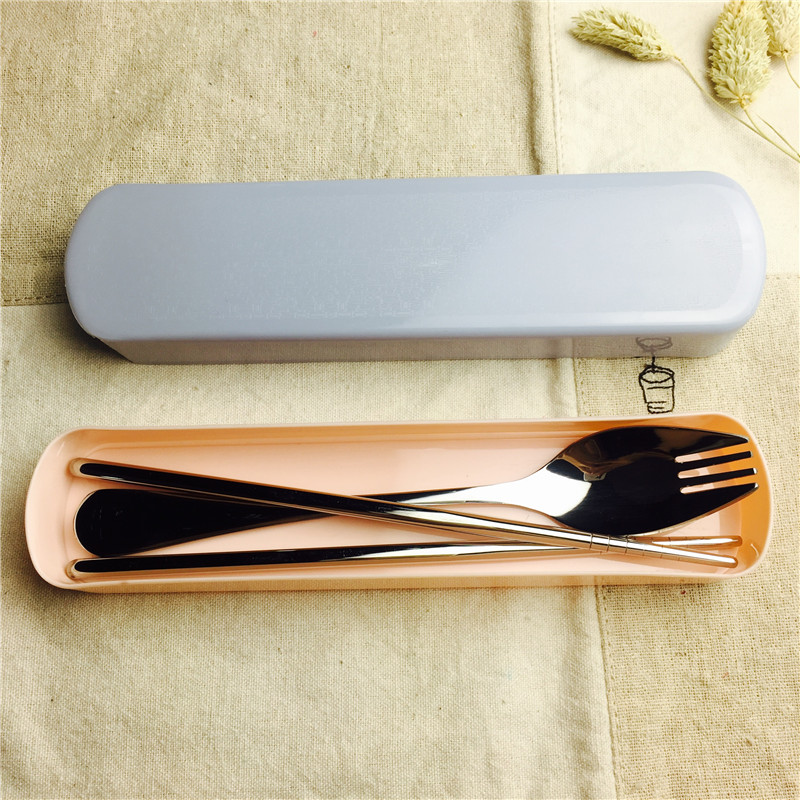 不锈钢便携餐具套装筷子叉子实用便携餐具4