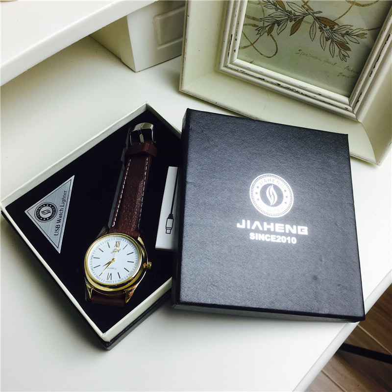 手表打火机充电 创意防风巧克力色2