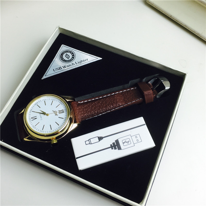 手表打火机充电 创意防风巧克力色4