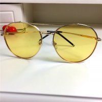男女士太阳镜个性镜框 潮人多色大框镜时尚太阳眼镜装饰镜	黄色	不锈钢