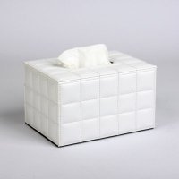 品地简约风格羊皮纹格子线长方形中号纸巾盒特价6款颜色