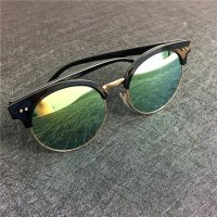 男女士太阳镜个性镜框 潮人多色大框镜时尚太阳眼镜装饰镜	绿色	仿板材+树脂