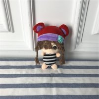 黑白色条纹衣小娃娃	PP棉 抱枕毛绒玩具送女友生儿童婚庆礼物