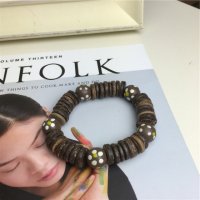 褐色   椰子壳	手链 椰子壳材质特色手链 度假必备