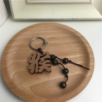 褐色   椰子壳	猴 钥匙扣 椰子壳材质钥匙扣个性礼品