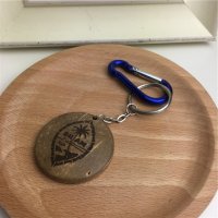 褐色   椰子壳	海滩 钥匙扣 椰子壳材质钥匙扣个性礼品