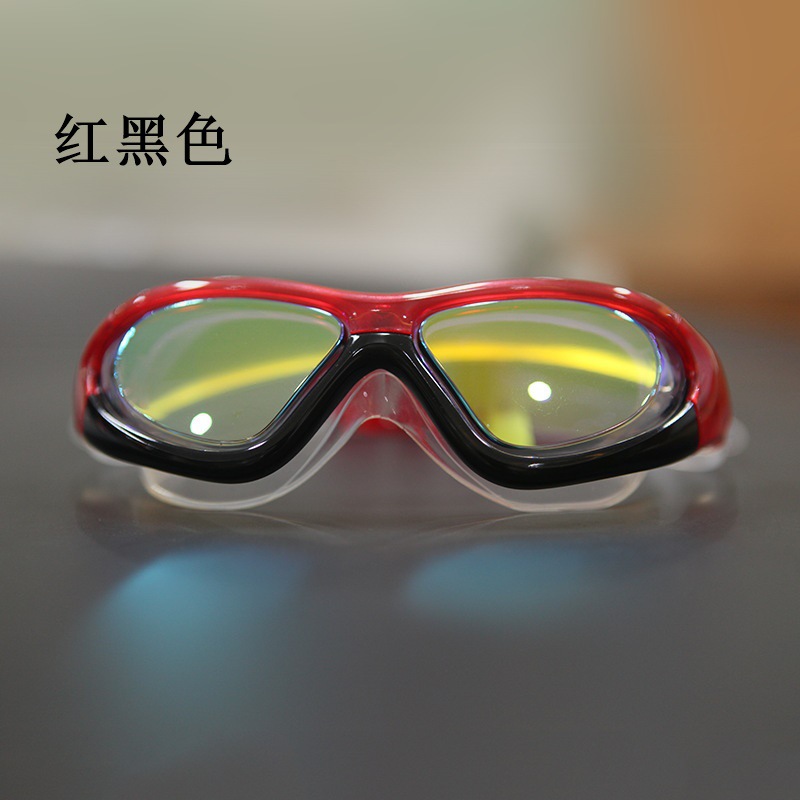 成人游泳泳镜高档变色电镀高清防雾防紫外线泳镜3