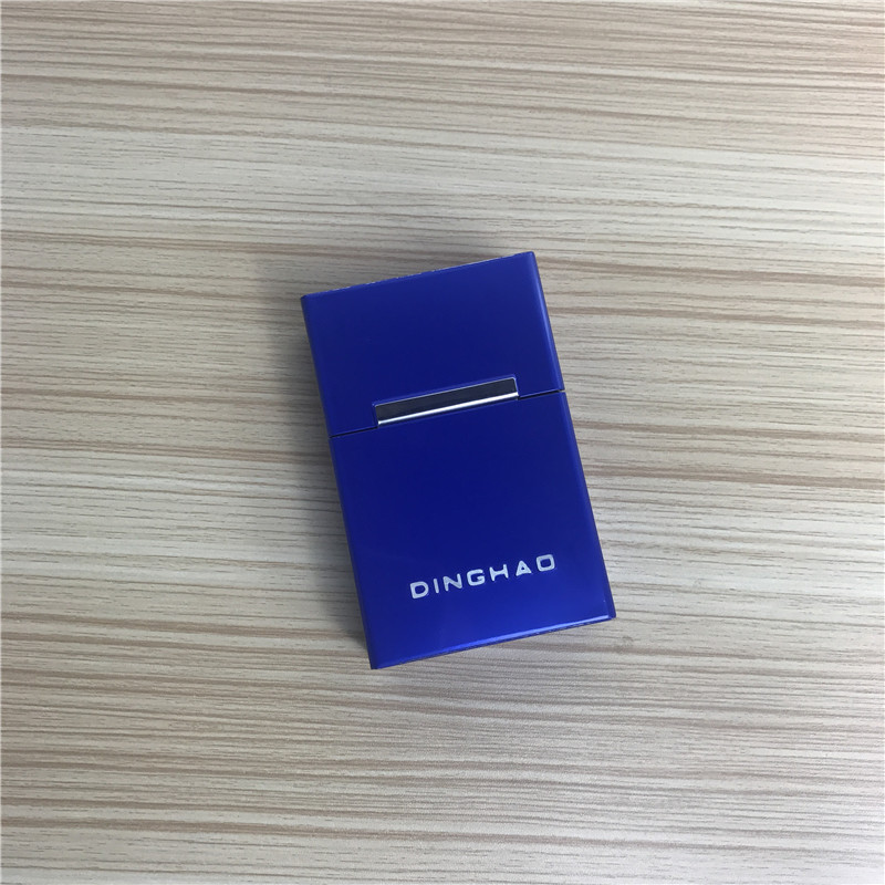 蓝色	创意超薄香烟盒香烟夹便携男士香烟盒1