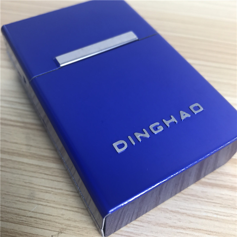蓝色	创意超薄香烟盒香烟夹便携男士香烟盒4