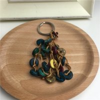 彩色 椰子壳 钥匙扣 椰子壳材质钥匙扣个性礼品