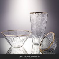 透明	玻璃花盆花器时尚玻璃花瓶摆件