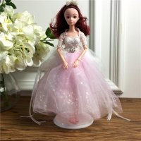 手工制作全身关节可以动婚纱娃娃（配礼盒支架防滑垫）五个一包装，清色装，可零售