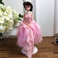 手工制作全身关节可以动婚纱娃娃（配礼盒支架防滑垫）五个一包装，清色装，可零售