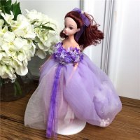 手工制作全身关节可以动婚纱娃娃（配礼盒支架防滑垫）五个一包装，清色装，可零售