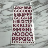 字母贴 红色