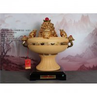 22寸招财聚宝盆（元宝）沙金风水摆件家居饰品精品摆件