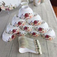 绽放 72头套装骨质瓷 餐具