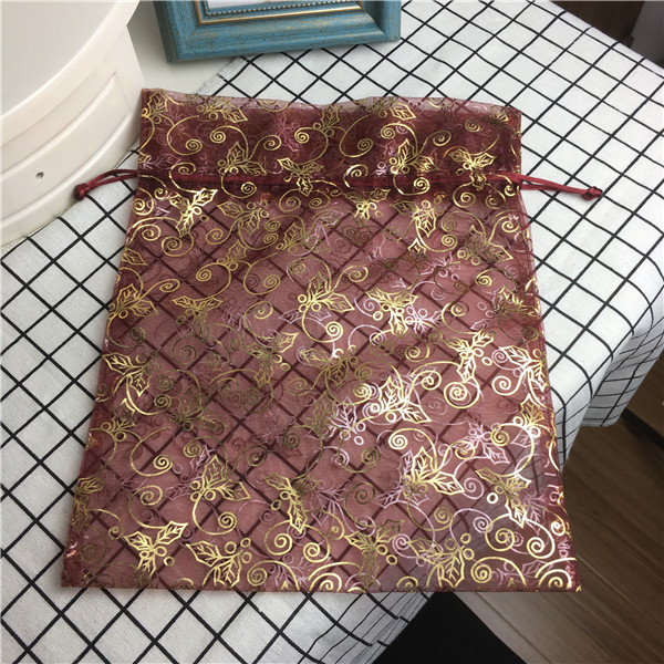 高档纱质透明袋饰品珠宝首饰收纳包装小布袋子抽绳手串佛珠袋2